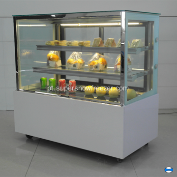 Retangular Bolo Showcase Bread Display Chiller